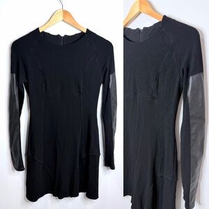 Twenty Long Sleeve Midi Black Dress